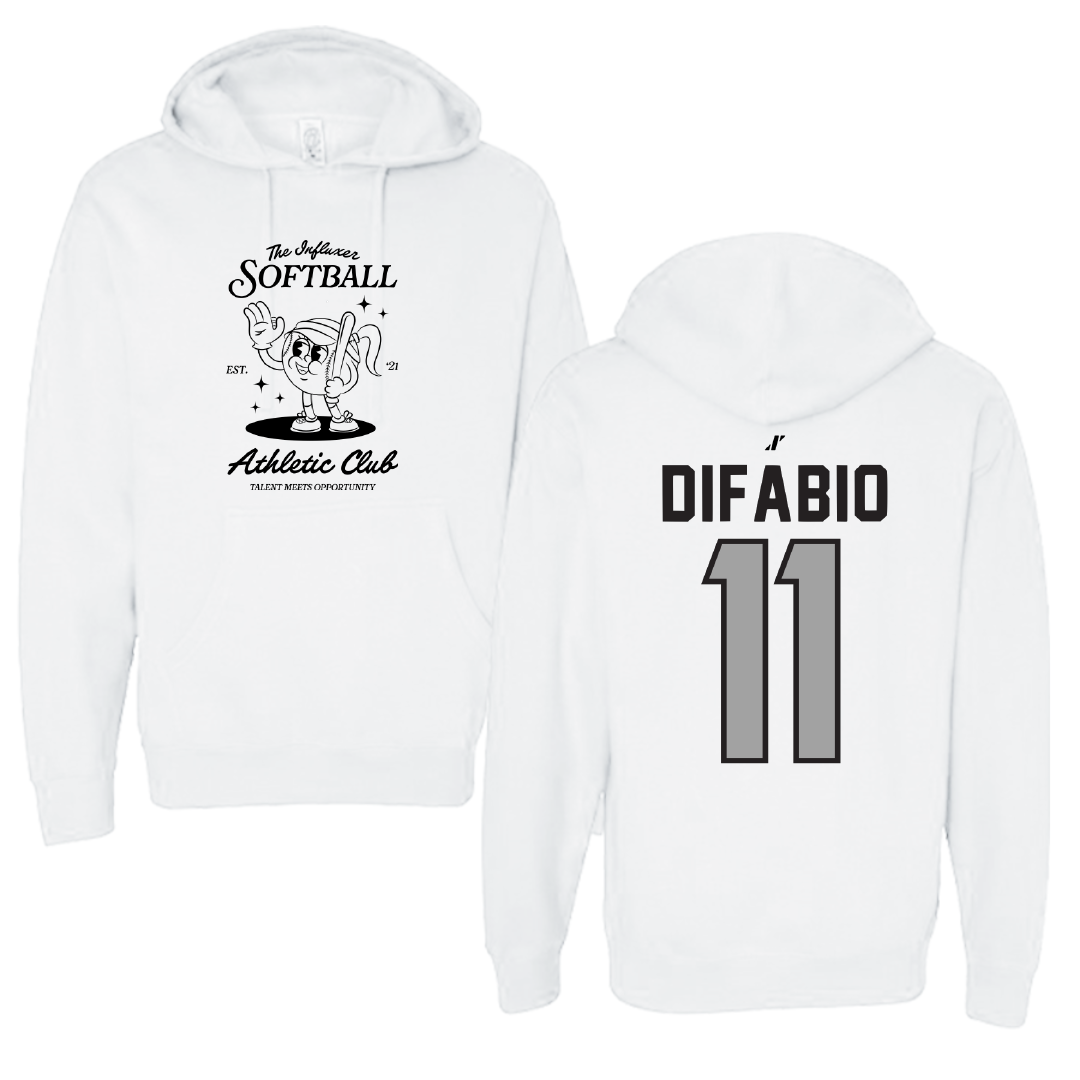 Softball White Influxer Athletic Club Hoodie - #11 Hannah DiFabio