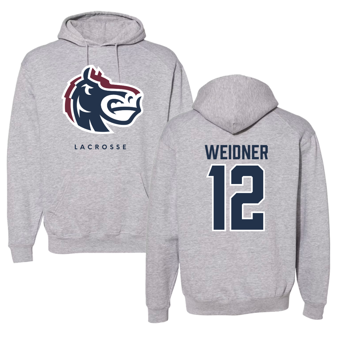 Fairleigh Dickinson University-Metropolitan Campus Lacrosse Gray Hoodie - #12 Addie Weidner