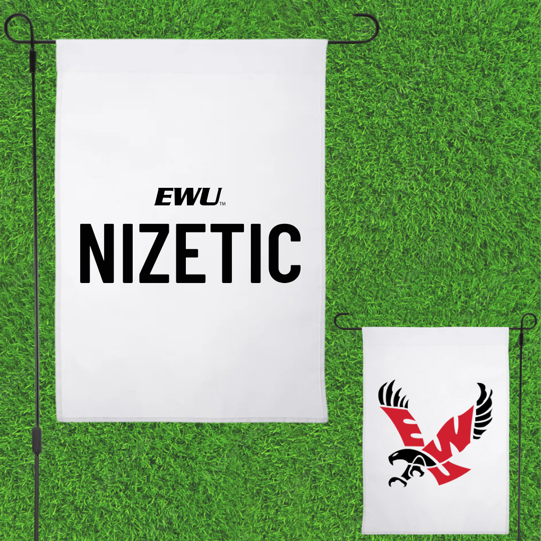 Eastern Washington University Tennis White Garden Flag - Leandra Nizetic