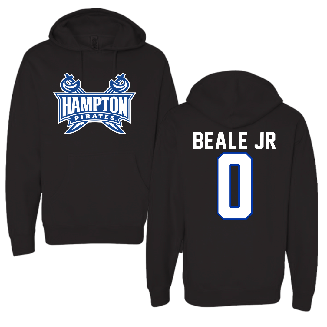Hampton University Basketball Black Hoodie - #0 George Beale Jr