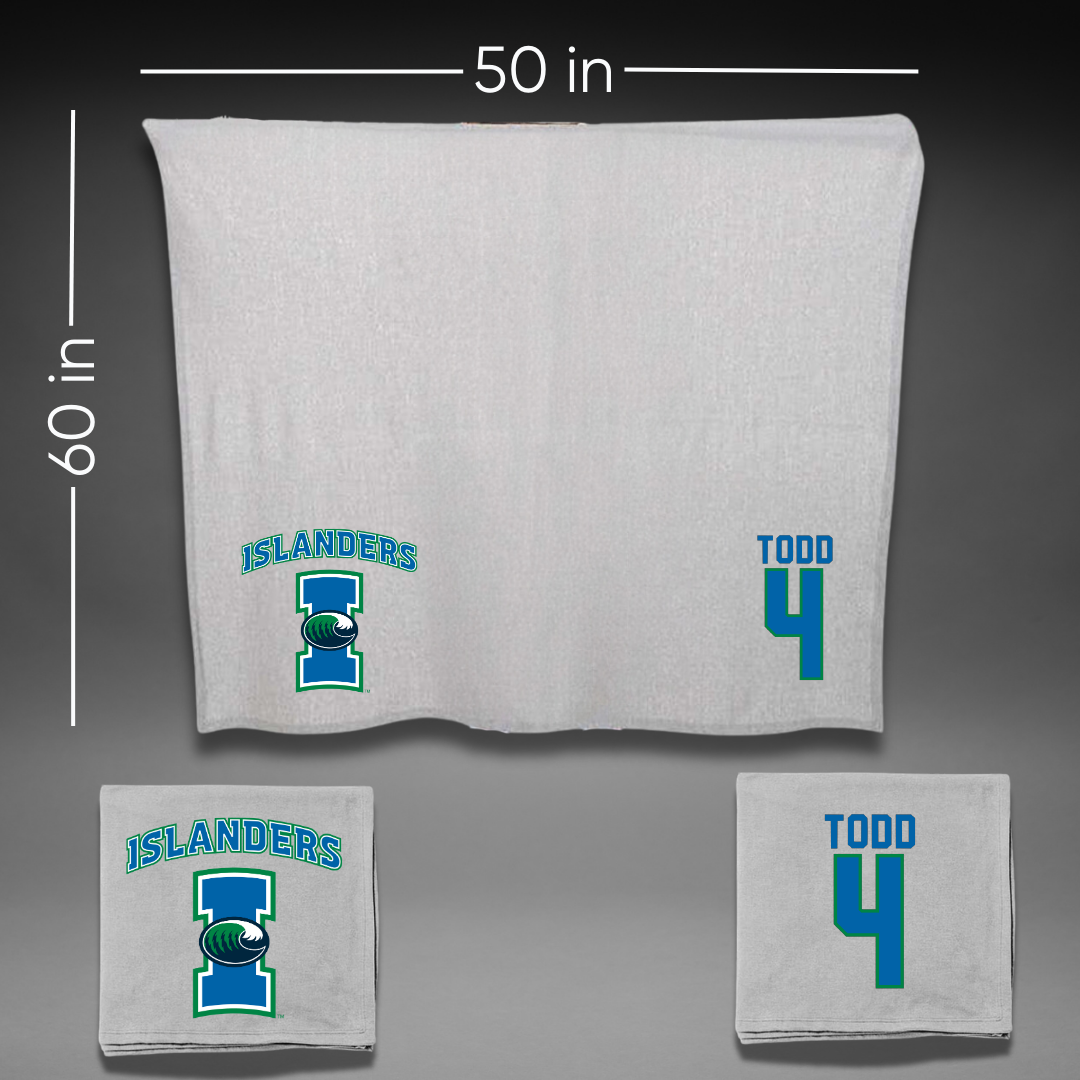 Texas A&M University-Corpus Christi Softball Gray Blanket - #4 Riley Todd
