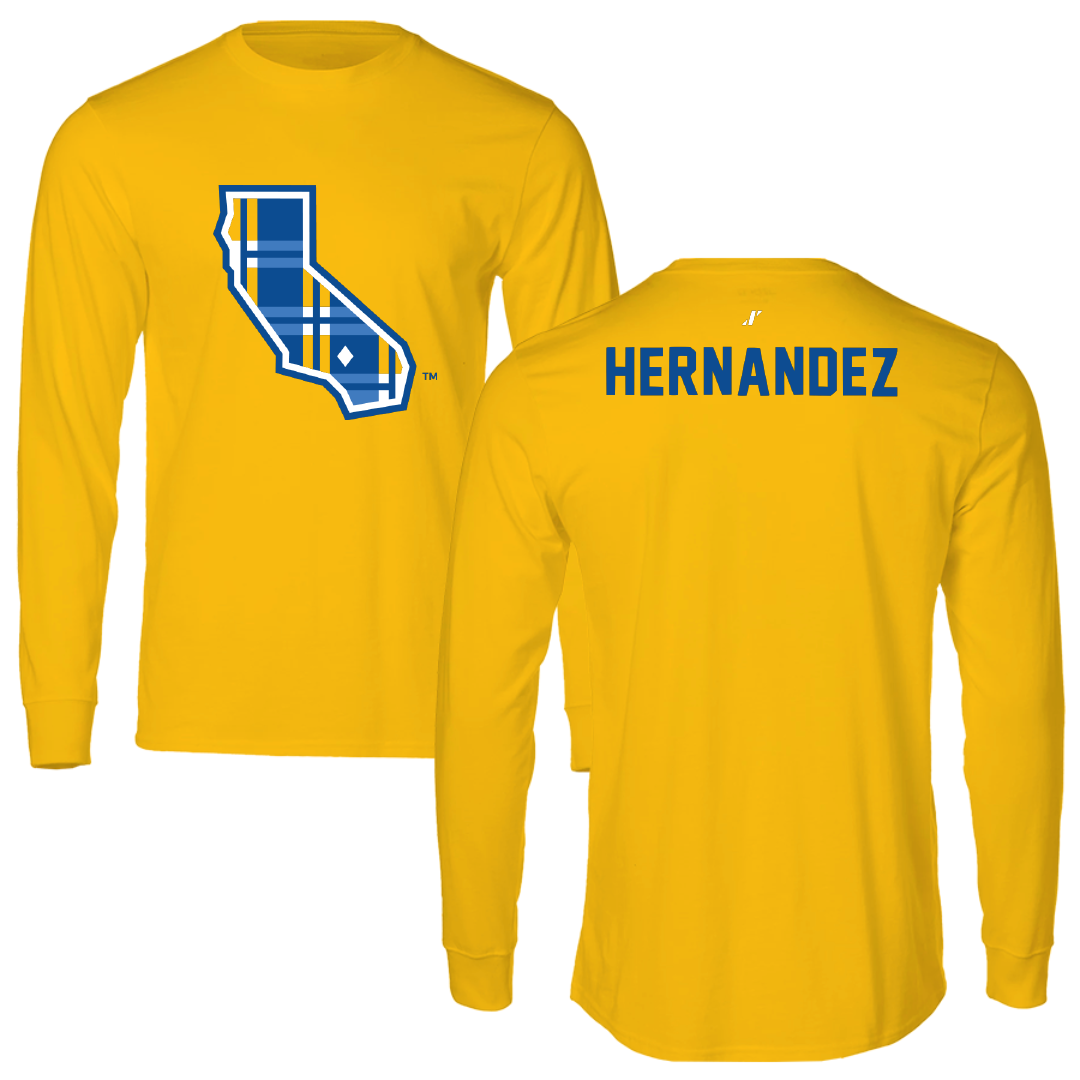 University of California-Riverside TF and XC Gold Performance Long Sleeve - Lauren Hernandez