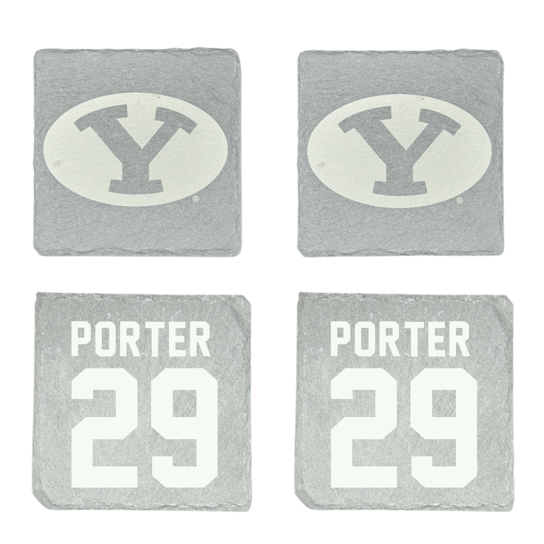 Brigham Young University Baseball Stone Coaster (4 Pack)  - #29 Jake Porter