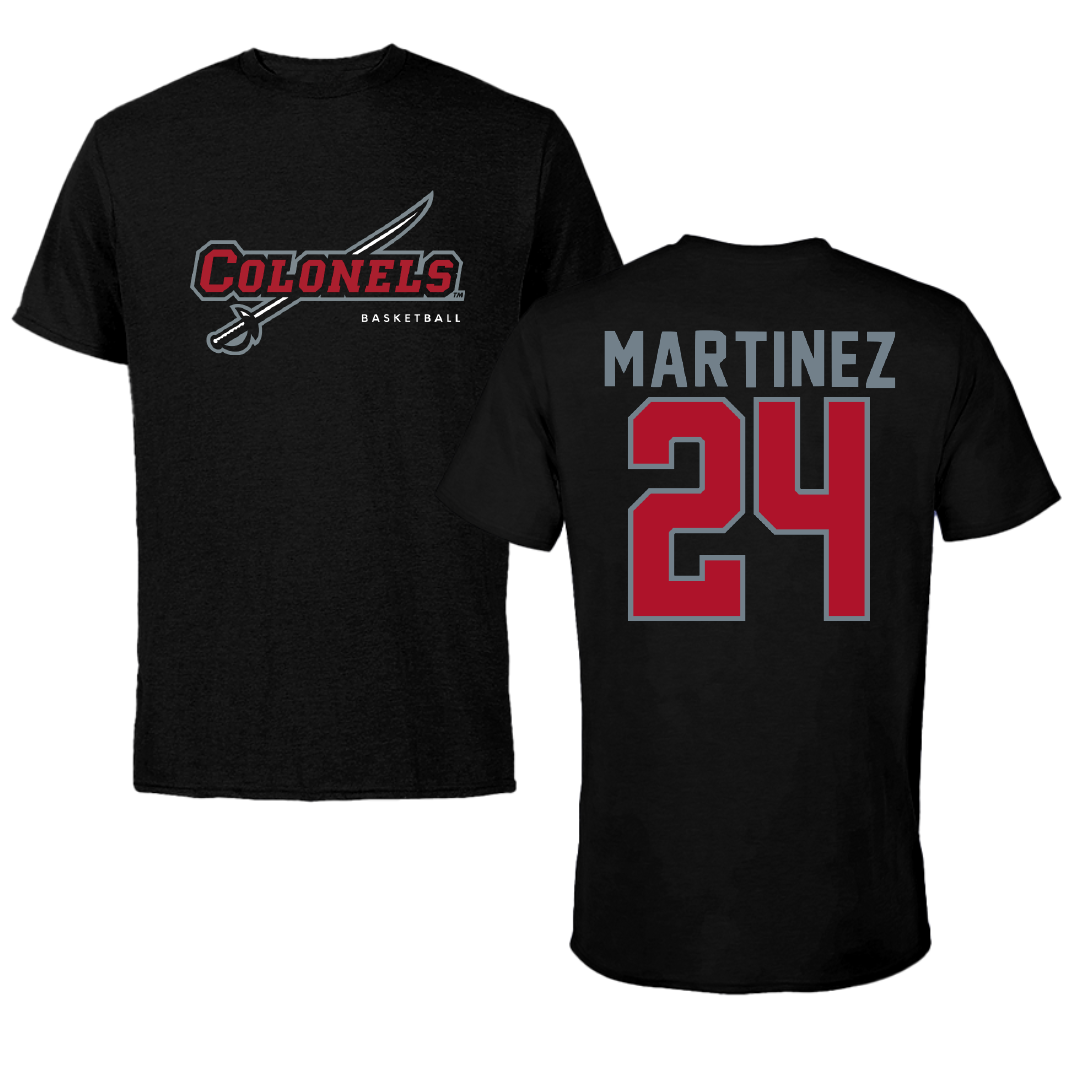 Nicholls State University Basketball Black Performance Tee - #24 Marypaz Martinez
