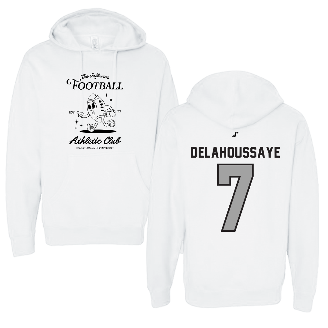 Football White Influxer Athletic Club Hoodie - #7 Blayne Delahoussaye
