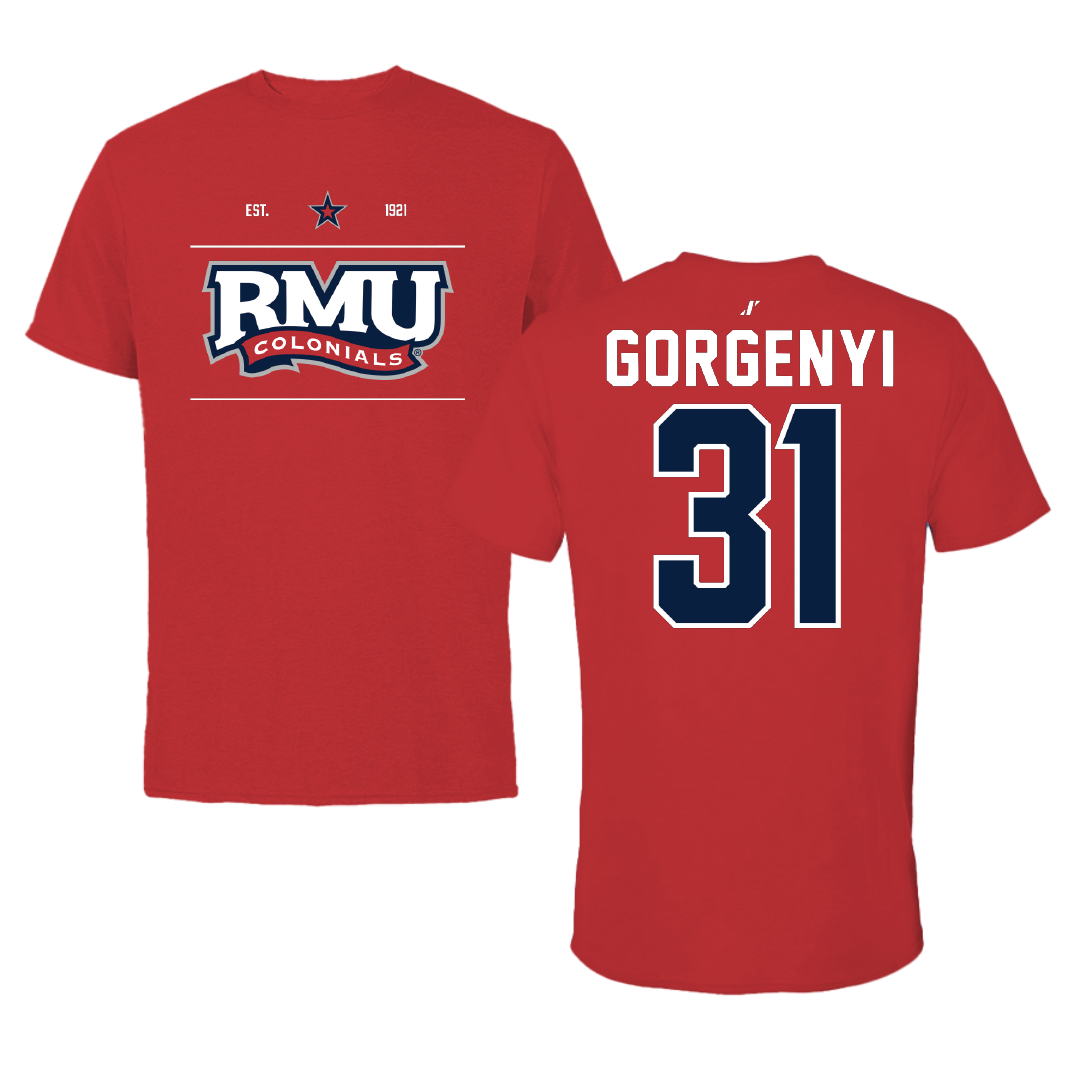 Robert Morris University Soccer Red General Performance Tee - #31 Kieran Gorgenyi