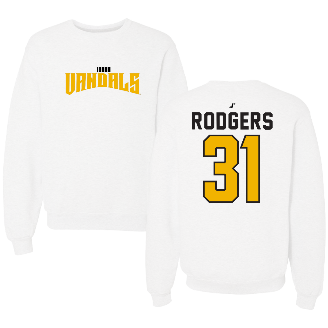 University of Idaho Soccer White Classic Crewneck - #31 Sara Rodgers