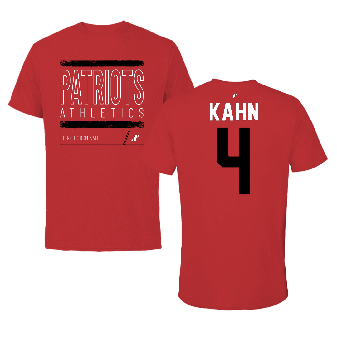 Dallas Baptist University Basketball Red Dominate Tee - #4 Cameron Kahn