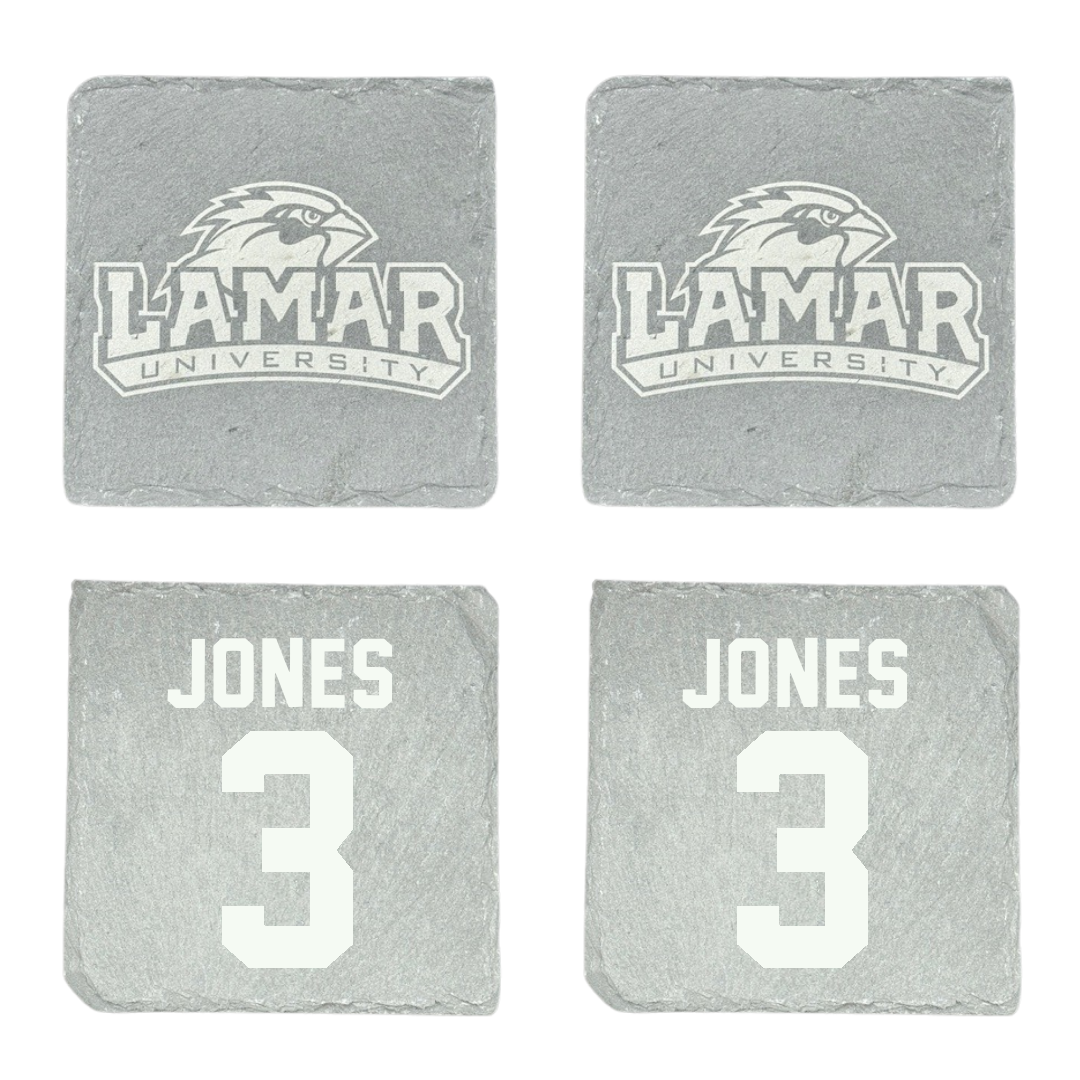 Lamar University Football Stone Coaster (4 Pack)  - #3 Izaha Jones