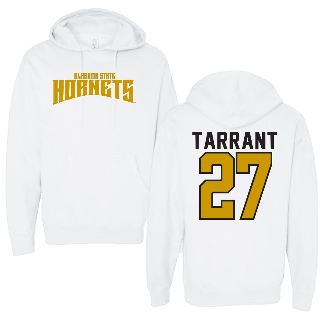 Alabama State University Football White Classic Hoodie - #27 Eric Tarrant