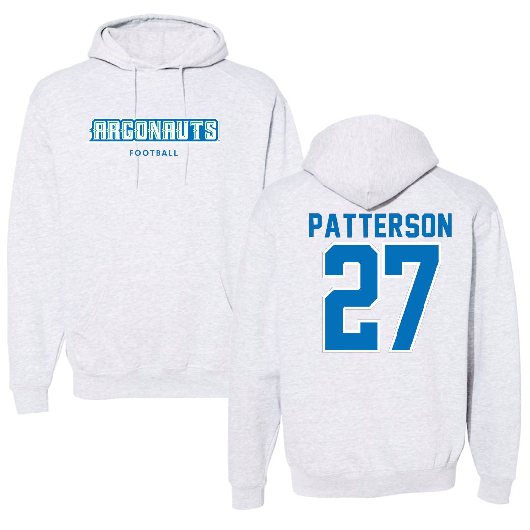 University of West Florida Football Gray Argonauts Hoodie - #27 Tyler Patterson