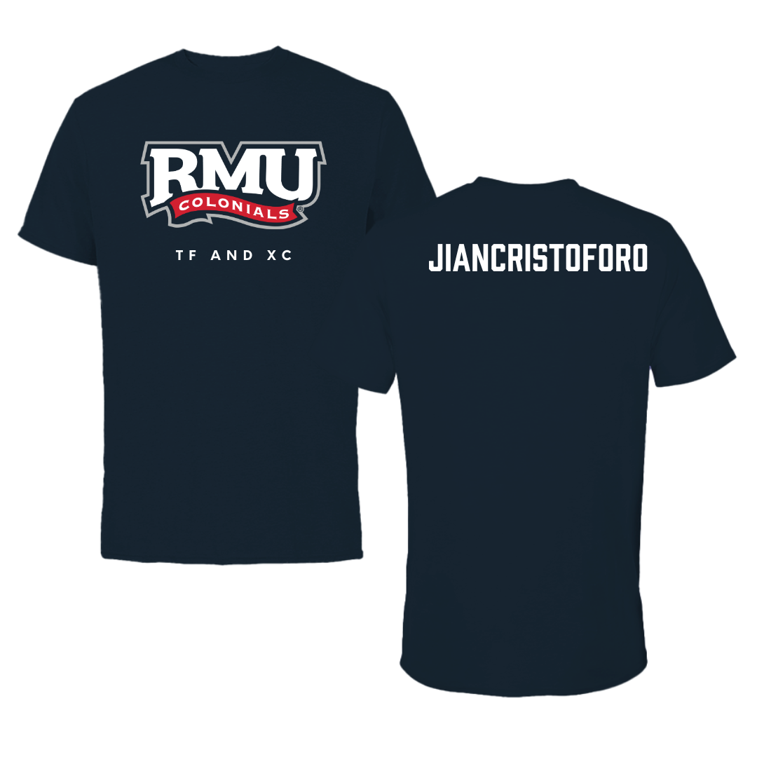 Robert Morris University TF and XC Navy Performance Tee - Emma Jiancristoforo