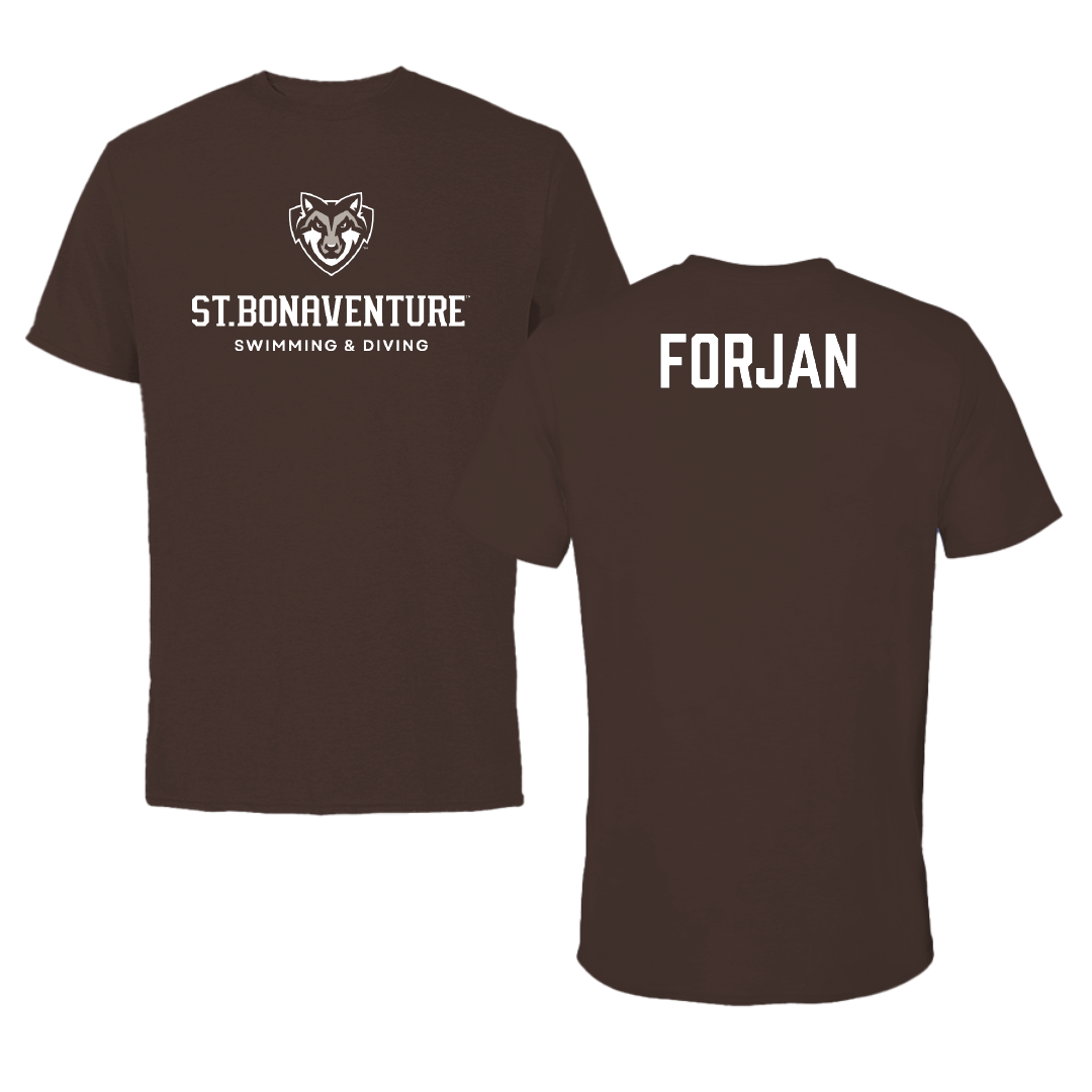 St. Bonaventure University Swimming & Diving Brown Bonnies Tee - Anna Forjan