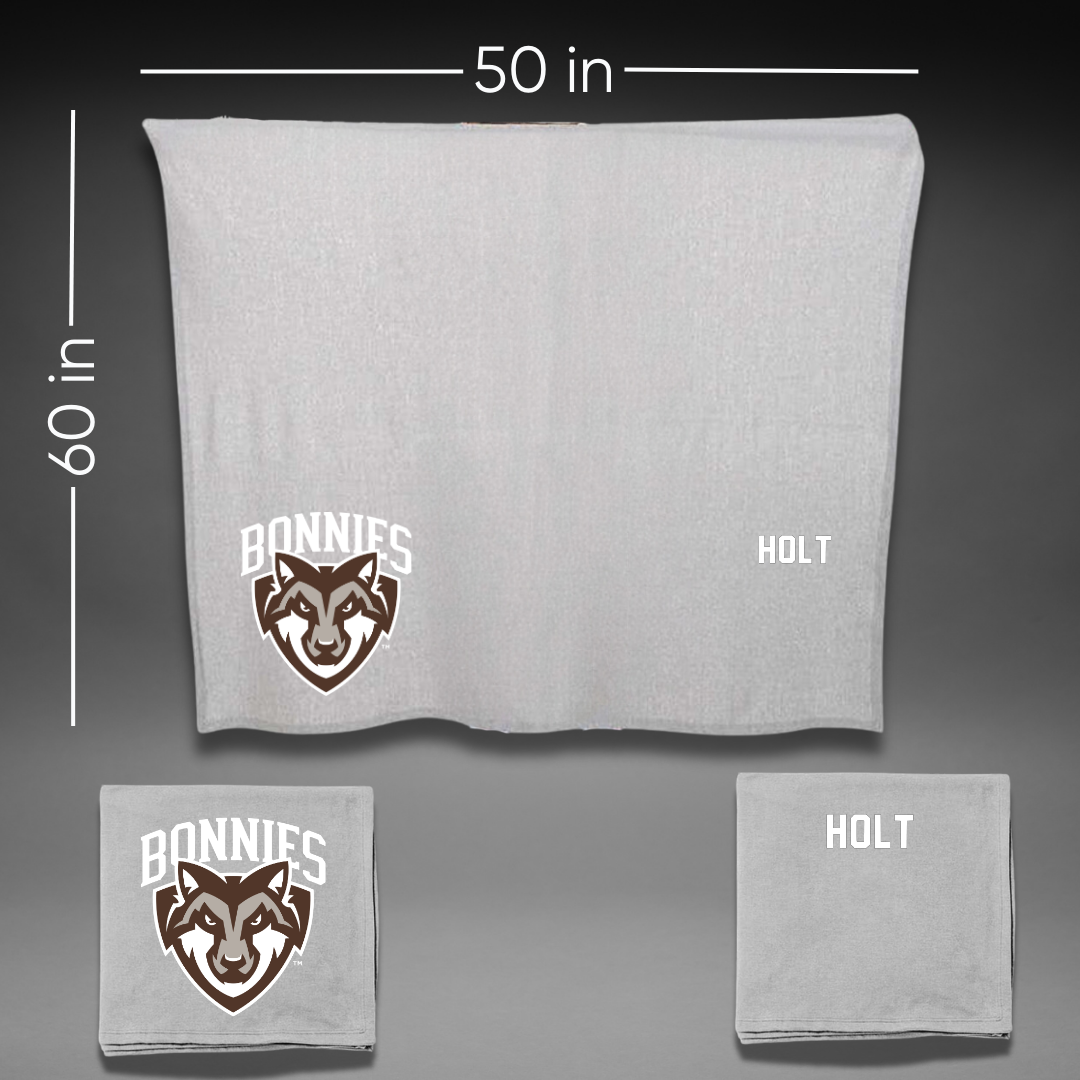St. Bonaventure University TF and XC Gray Blanket - Aiden Holt
