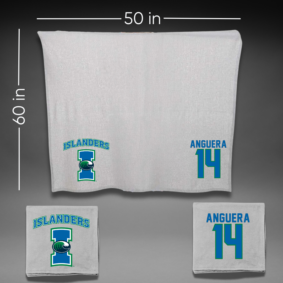 Texas A&M University-Corpus Christi Basketball Gray Blanket - #14 Bruna Anguera
