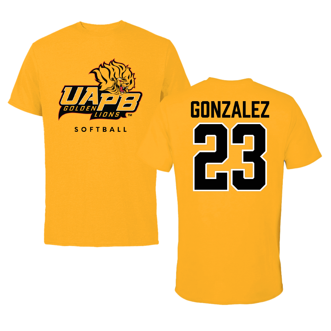 University of Arkansas-Pine Bluff Softball Gold Performance Tee - #23 Ariana Gonzalez