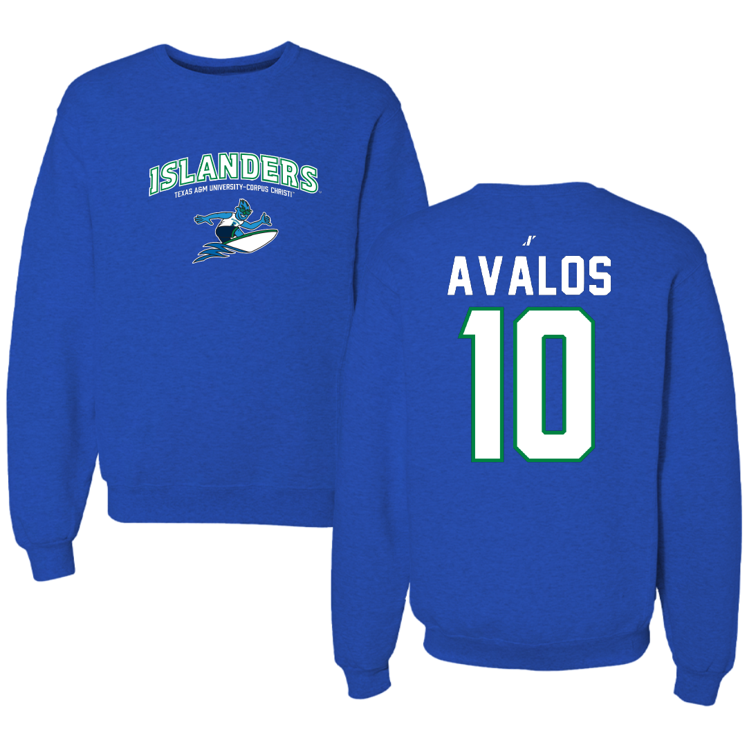 Texas A&M University-Corpus Christi Softball Blue General Crewneck - #10 Rhea-Ann Avalos