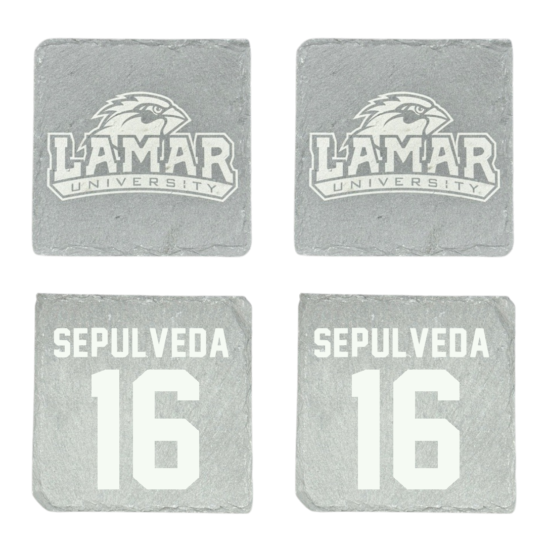 Lamar University Softball Stone Coaster (4 Pack)  - #16 Jayne Sepulveda