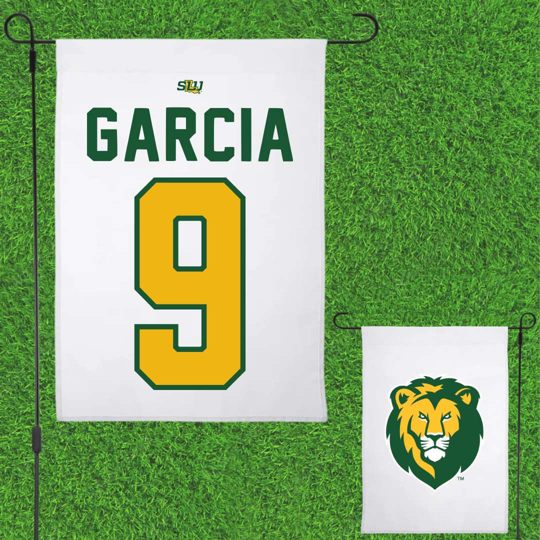 Southeastern Louisiana University Baseball White Garden Flag - #9 Christian Garcia