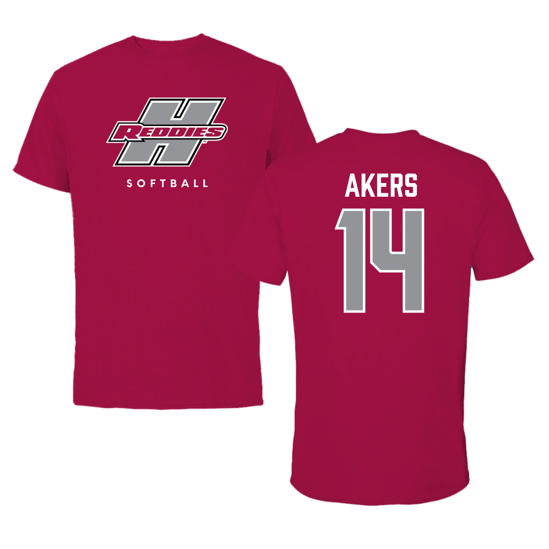 Henderson State University Softball Cardinal Performance Tee - #14 Hilary Akers