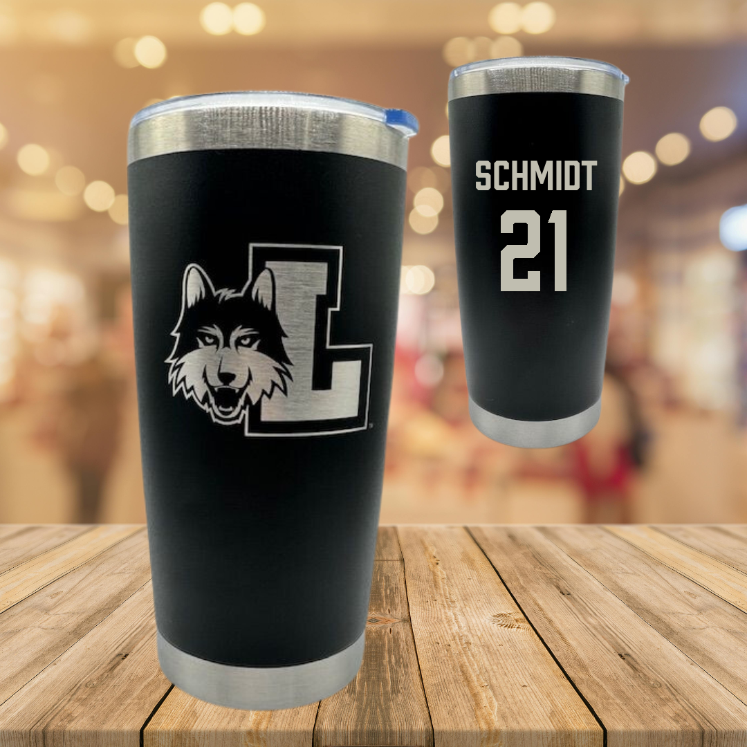Loyola University-Chicago Soccer Black Stainless Steel Tumbler - #21 Maggie Schmidt