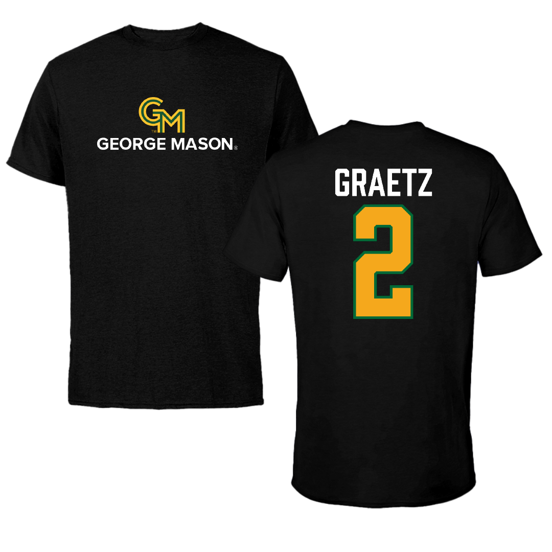 George Mason University Volleyball Black Tee - #2 Haley Graetz
