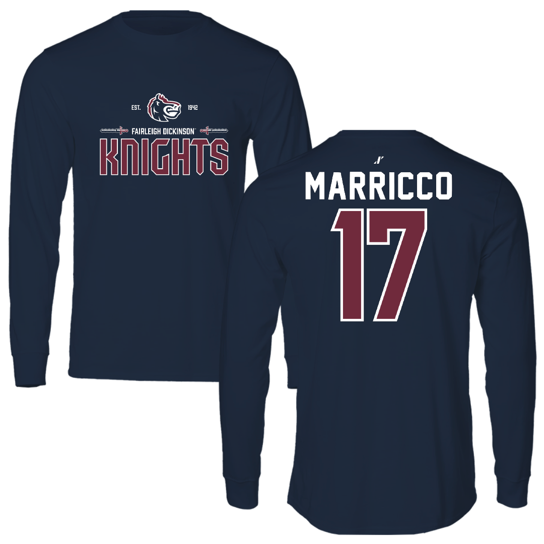 Fairleigh Dickinson University-Metropolitan Campus Soccer Navy General Long Sleeve - #17 Madeline Marricco