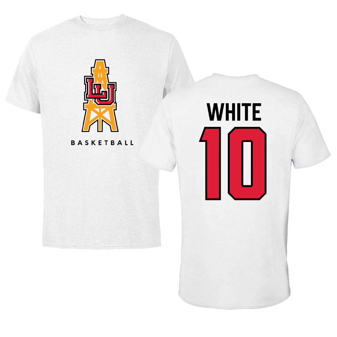 Lamar University Basketball White Performance Tee - #10 Errol White