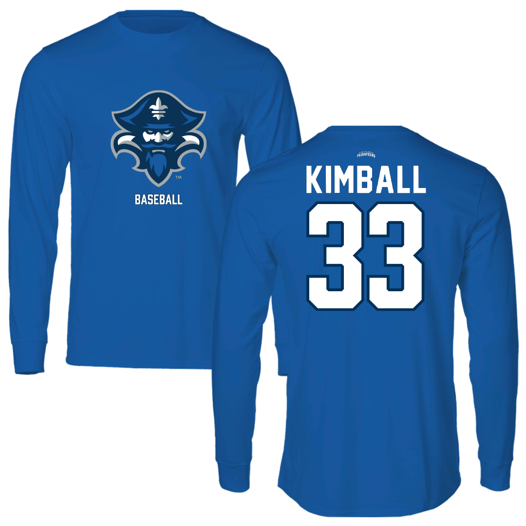 University of New Orleans Baseball Blue Long Sleeve - #33 Carson Kimball
