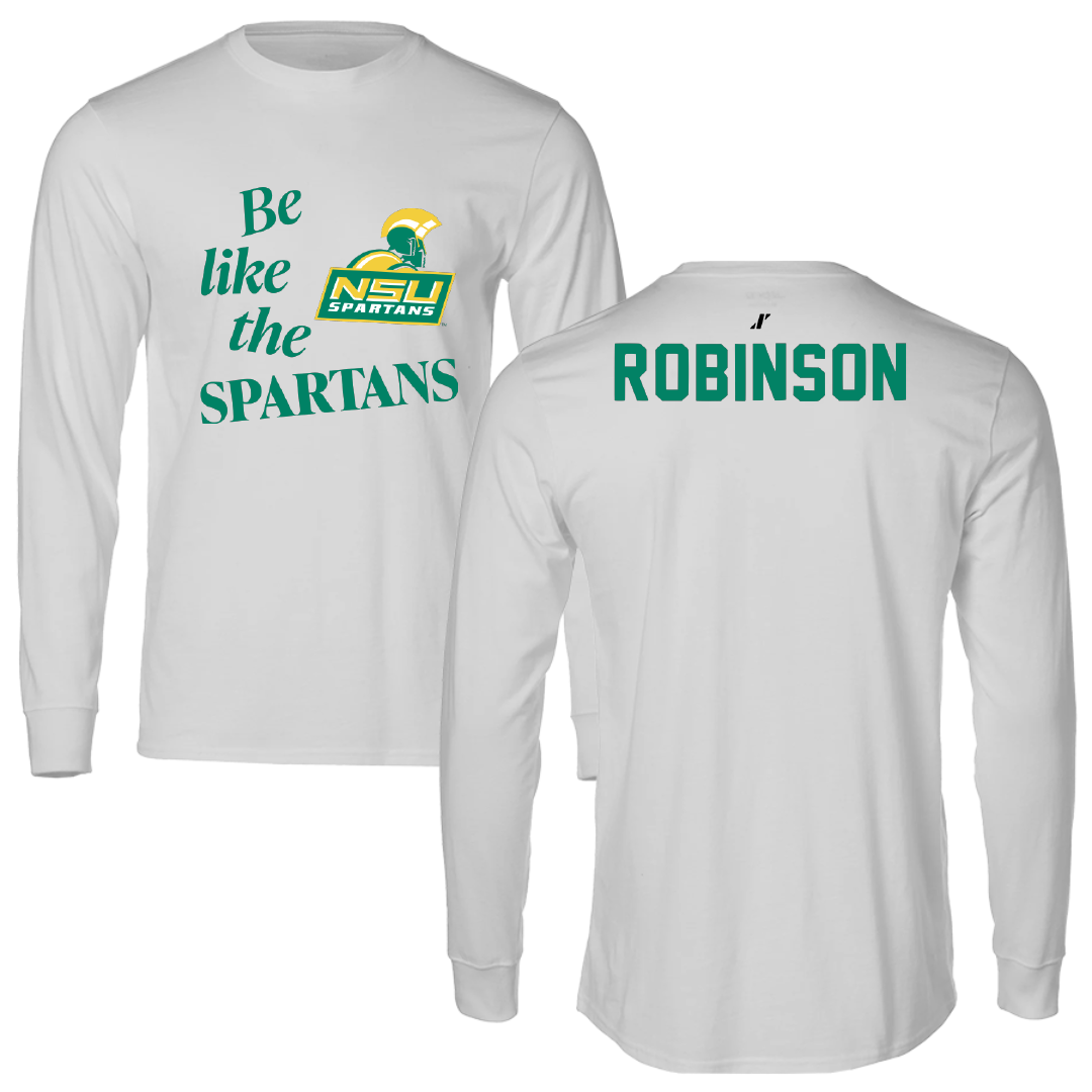 Norfolk State University TF and XC Light Gray Be Like Us Long Sleeve - Brooklyn Robinson