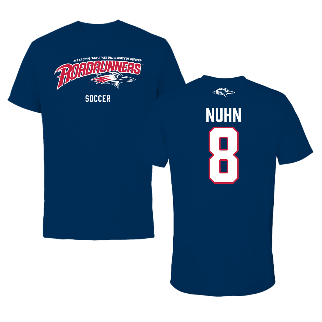 Metropolitan State University of Denver Soccer Navy Performance Tee - #8 Kailani Nuhn