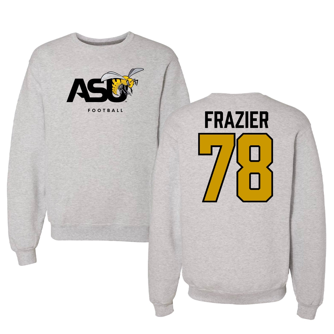 Alabama State University Football Light Gray Crewneck - #78 Jeremiah Frazier