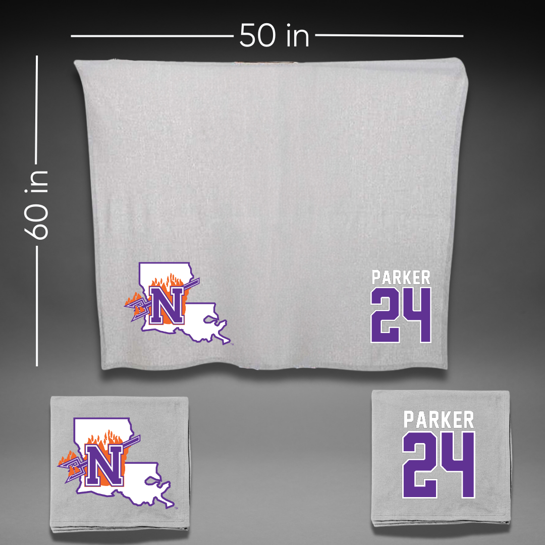 Northwestern State University Softball Gray Blanket - #24 Haley Parker
