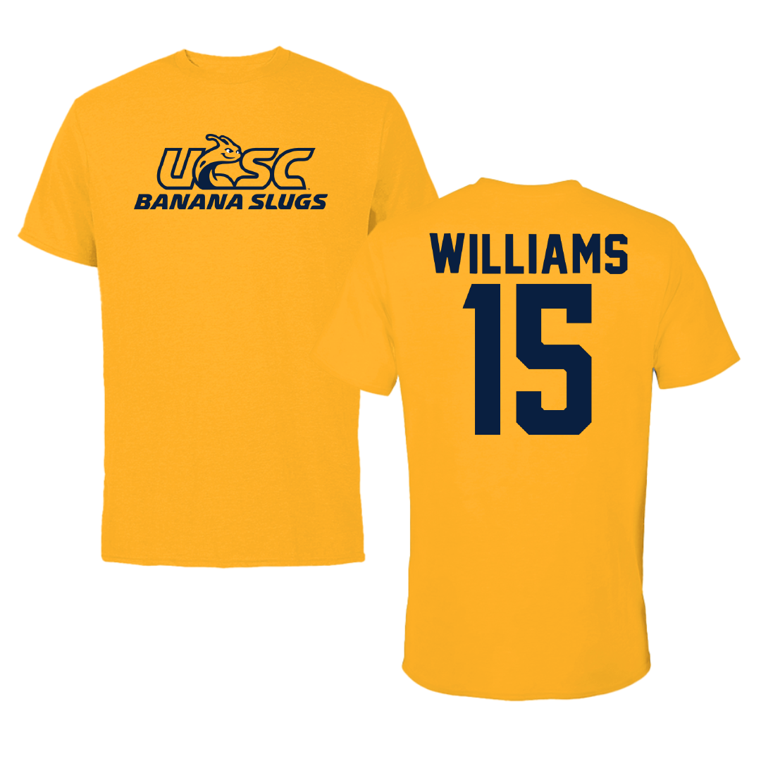 University of California-Santa Cruz Volleyball Gold Performance Tee - #15 Ryan Williams