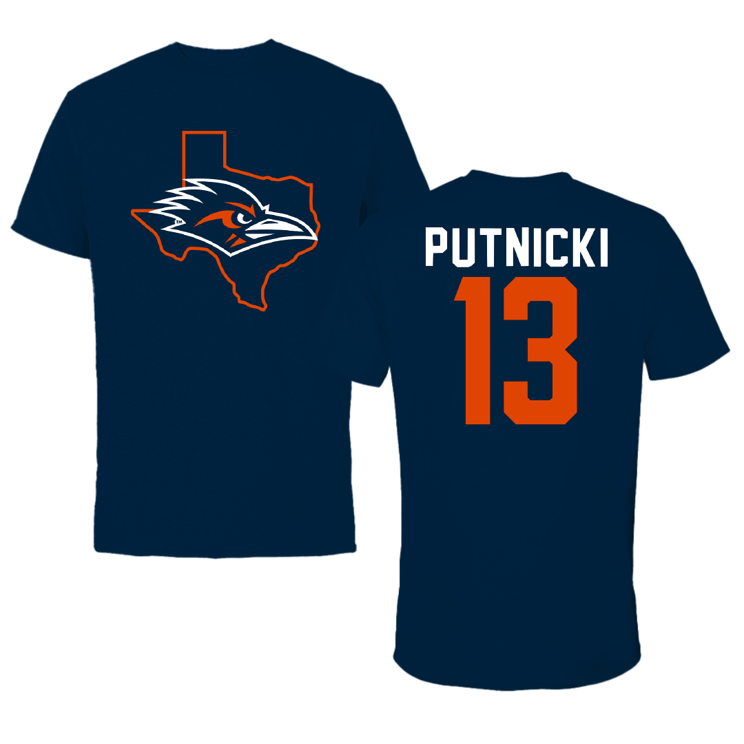 University of Texas at San Antonio Volleyball Navy State Performance Tee - #13 Miranda Putnicki