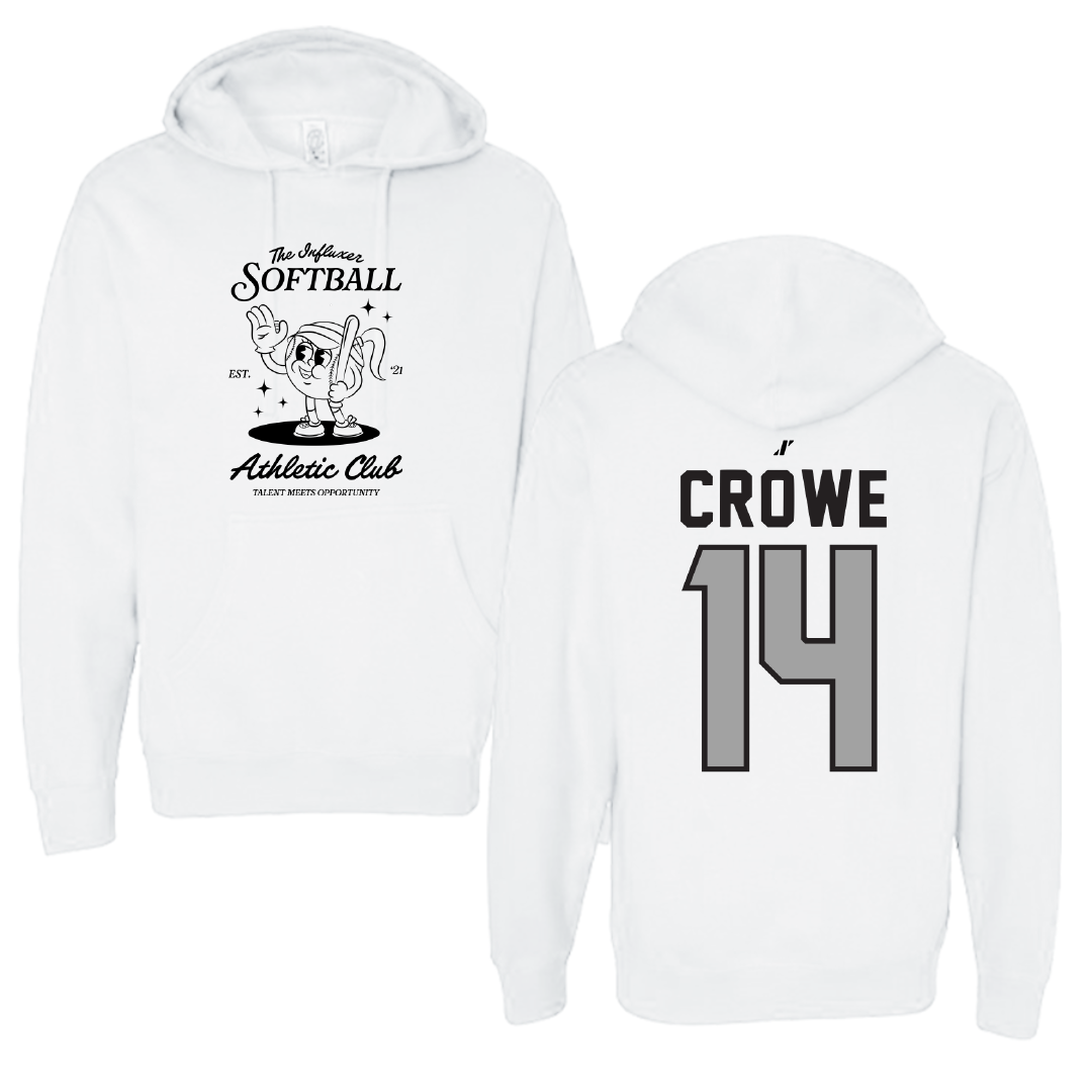 Softball White Influxer Athletic Club Hoodie - #14 Emily Crowe