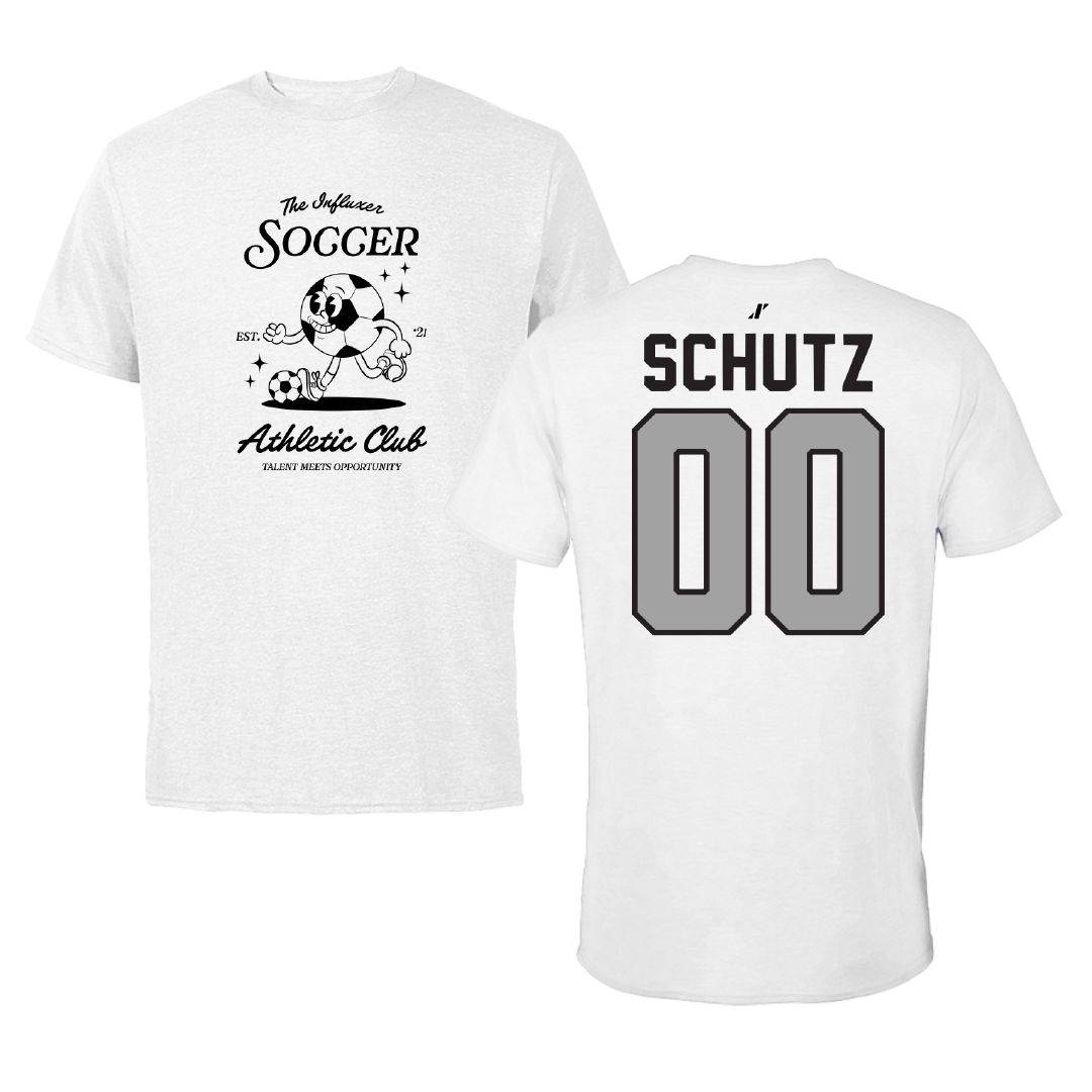 Soccer White Influxer Athletic Club Tee - #00 Lauryn Schutz