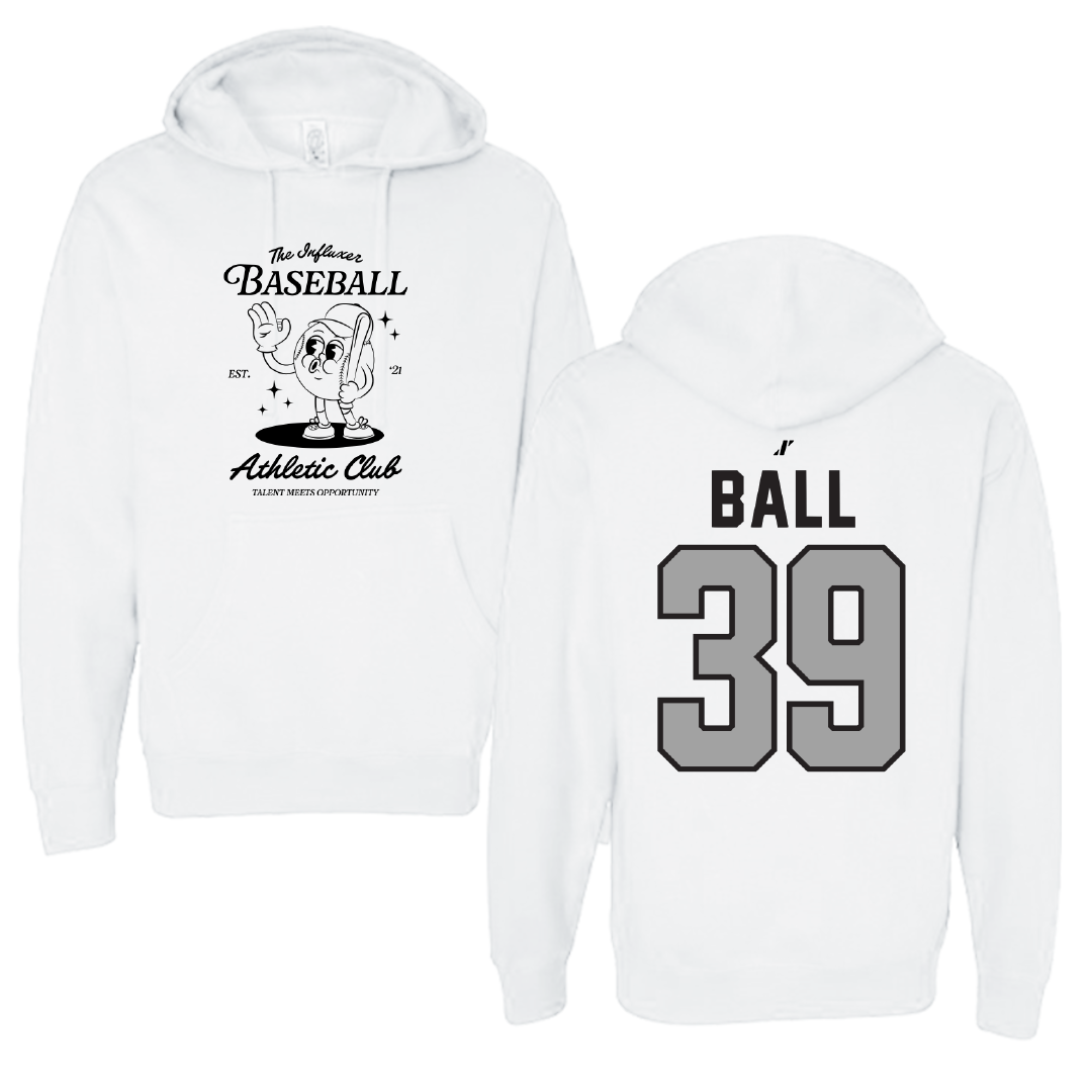 Baseball White Influxer Athletic Club Hoodie - #39 Nicholas Ball