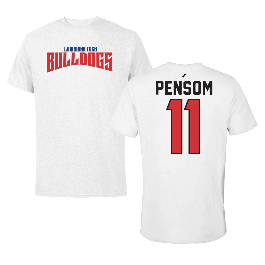 Louisiana Tech University Soccer White Classic Tee - #11 Madison Pensom