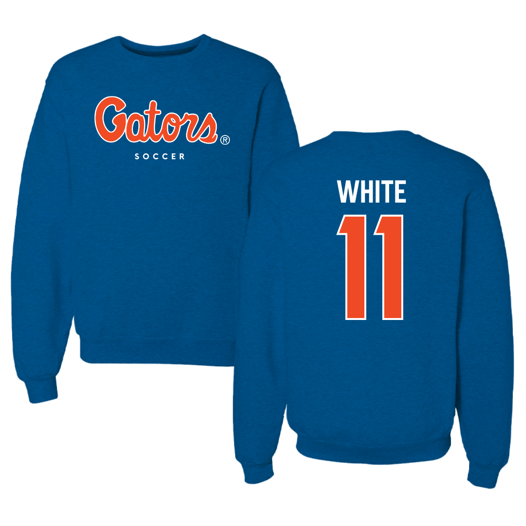 University of Florida Soccer Royal Blue Crewneck - #11 Sophie White