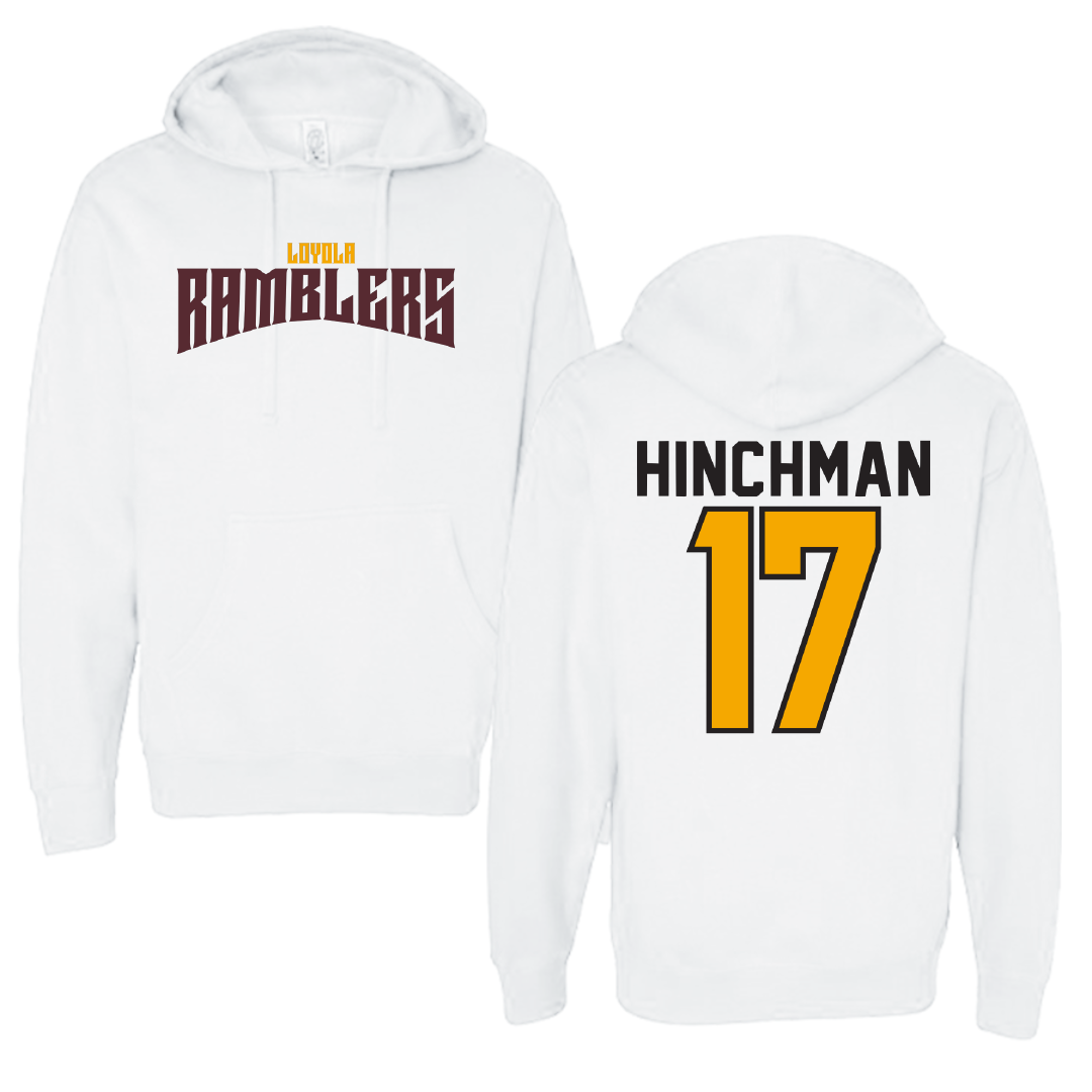 Loyola University-Chicago Volleyball White Classic Hoodie - #17 Grace Hinchman