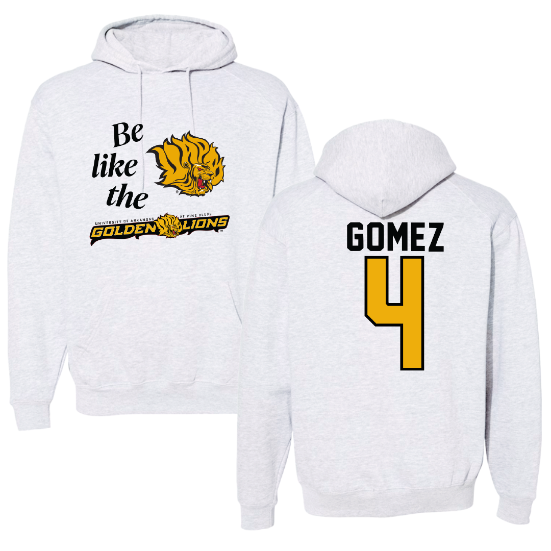 University of Arkansas-Pine Bluff Softball Light Gray Be Like Us Hoodie - #4 Jazlyn Gomez