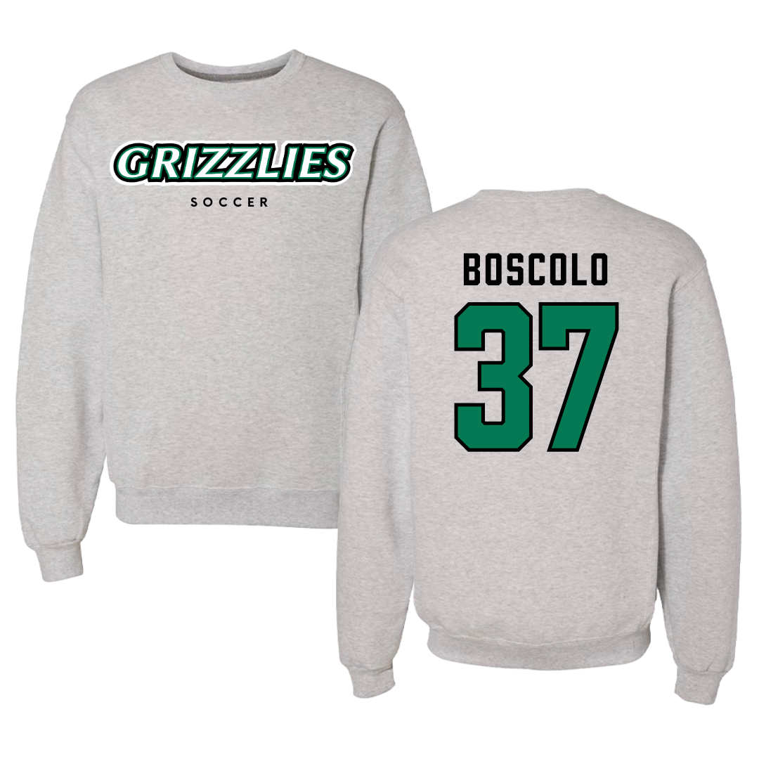 Adams State University Soccer Gray Grizzlies Crewneck - #37 Francesco Boscolo