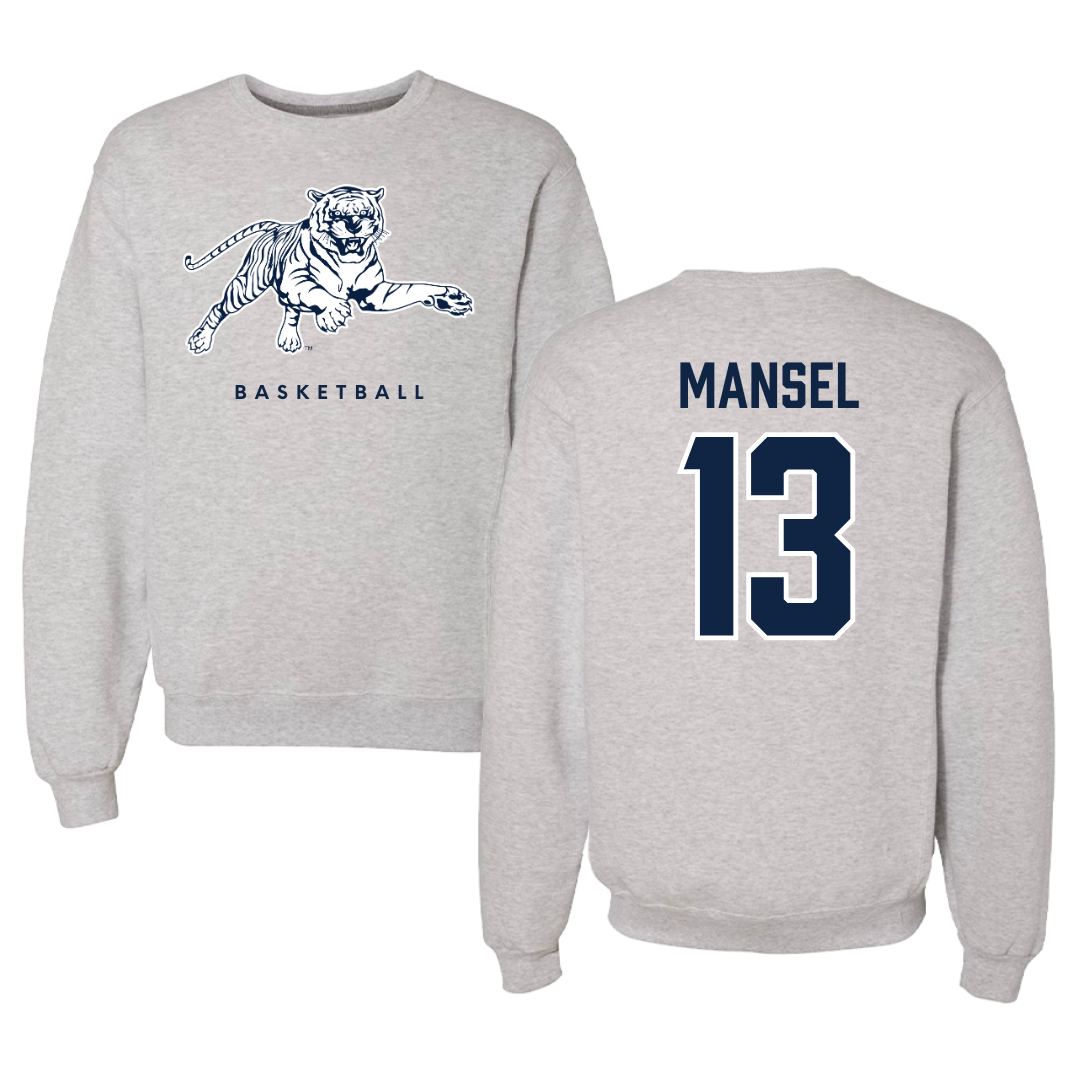 Jackson State University Basketball Gray Crewneck - #13 Romelle Mansel