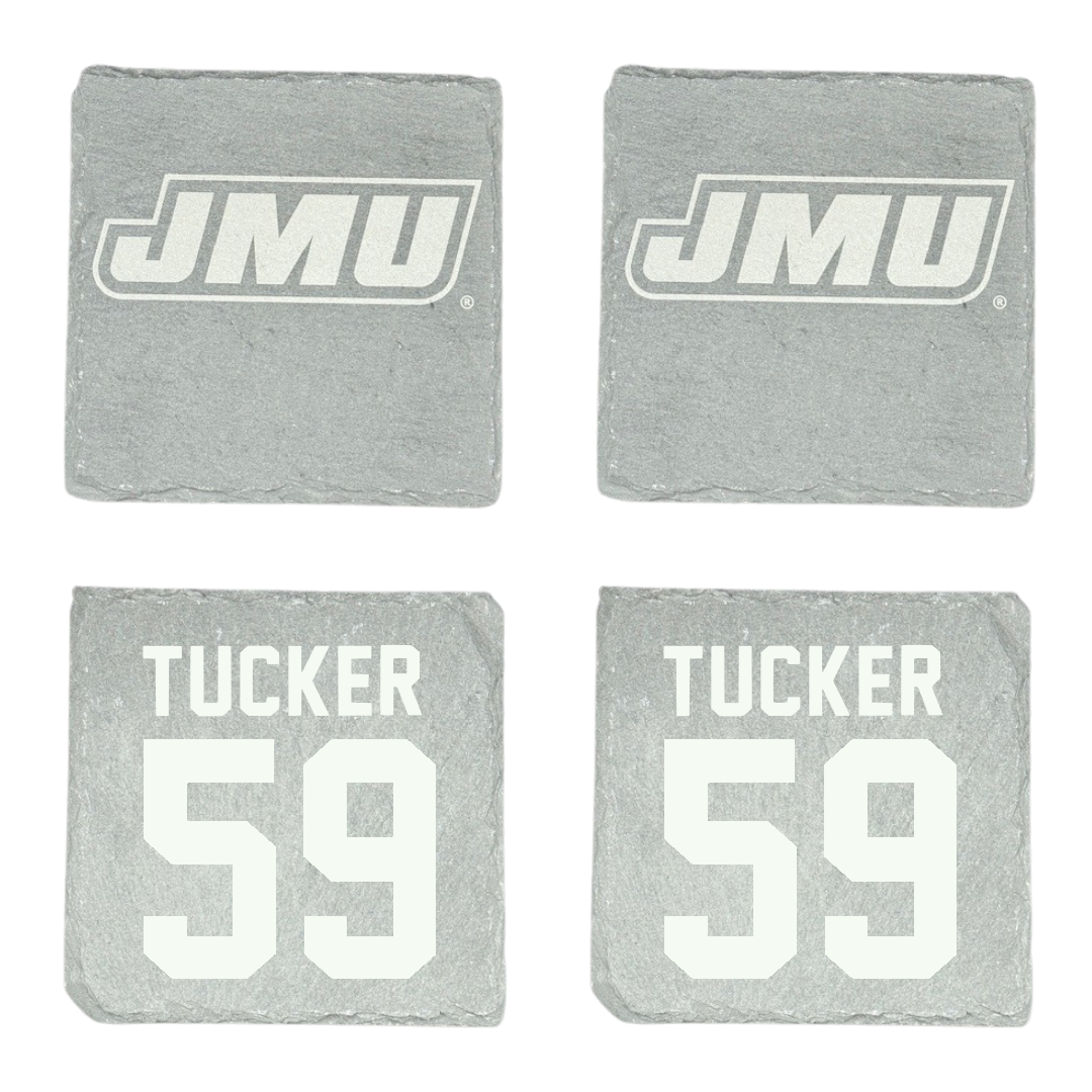 James Madison University Football Stone Coaster (4 Pack)  - #59 Tyrique Tucker