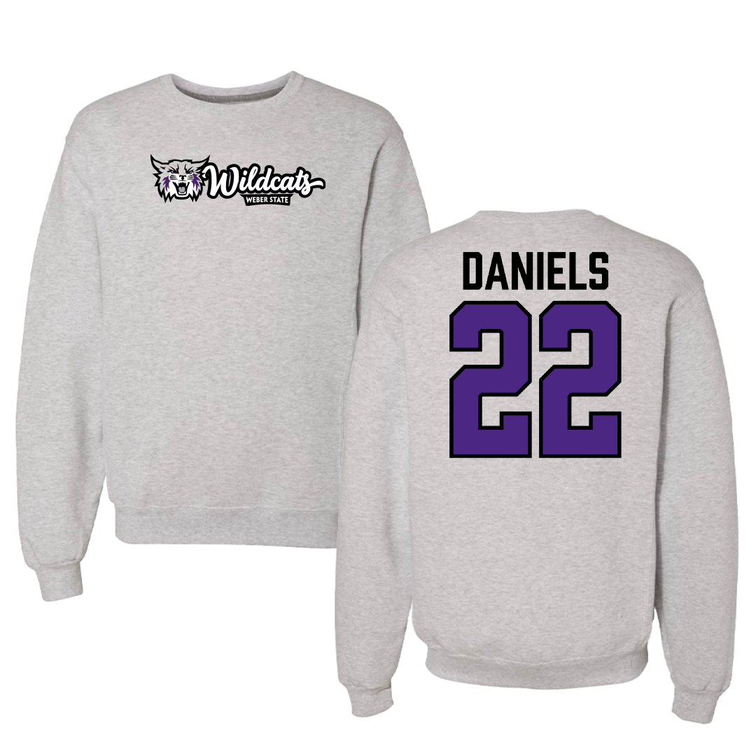 Weber State University Football Gray Crewneck - #22 Ishaan Daniels