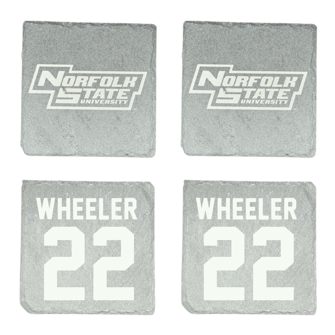Norfolk State University Basketball Stone Coaster (4 Pack)  - #22 Kierra Wheeler
