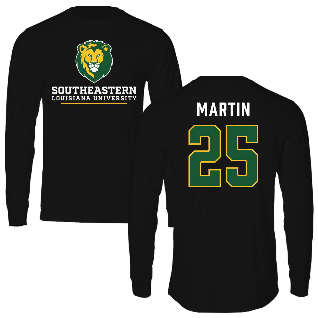Southeastern Louisiana University Soccer Black Performance Long Sleeve - #25 Mia Martin