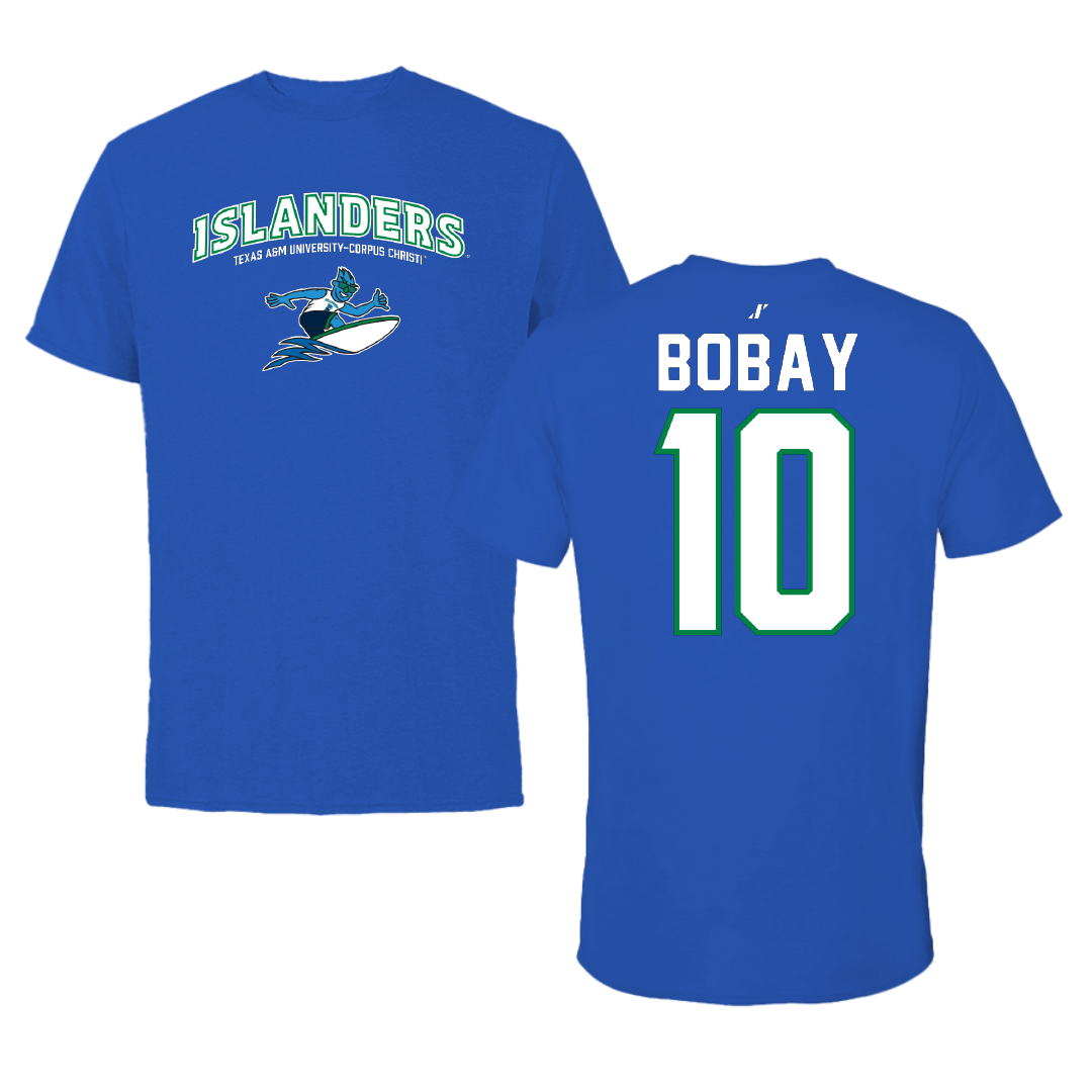 Texas A&M University-Corpus Christi Beach Volleyball Blue General Tee - #10 Kristin Bobay