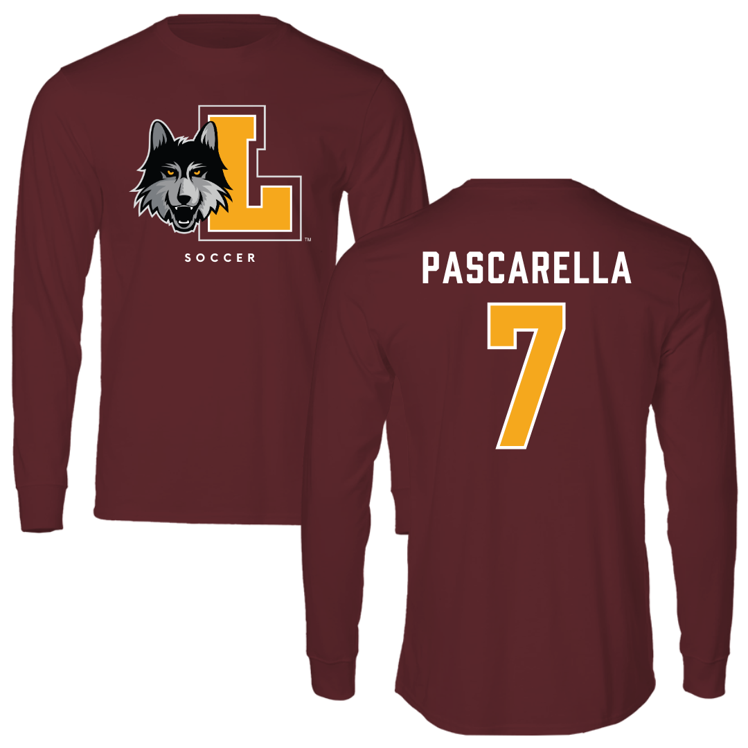 Loyola University-Chicago Soccer Maroon Mascot Performance Long Sleeve - #7 Jordan Pascarella